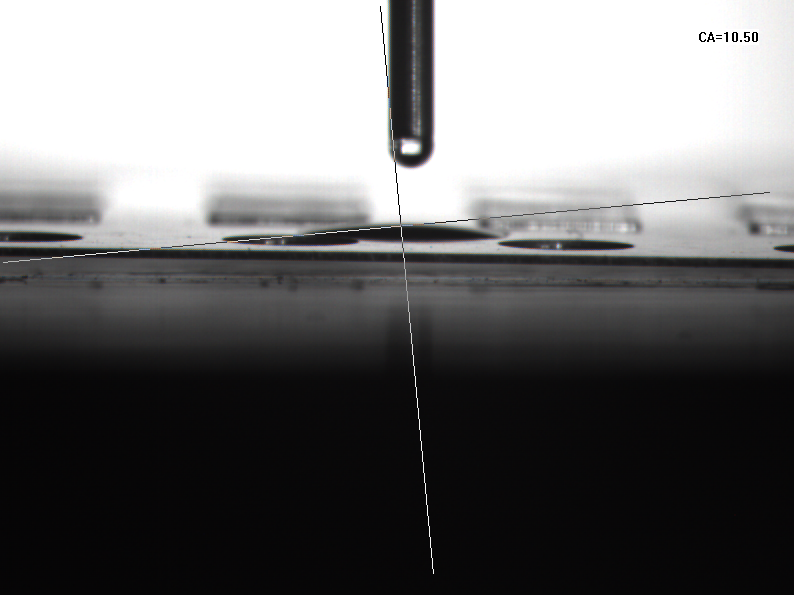 低压真空等离子表面活化处理后，表面水滴角度数为10.5°-午夜精品久久久午夜电影网站机